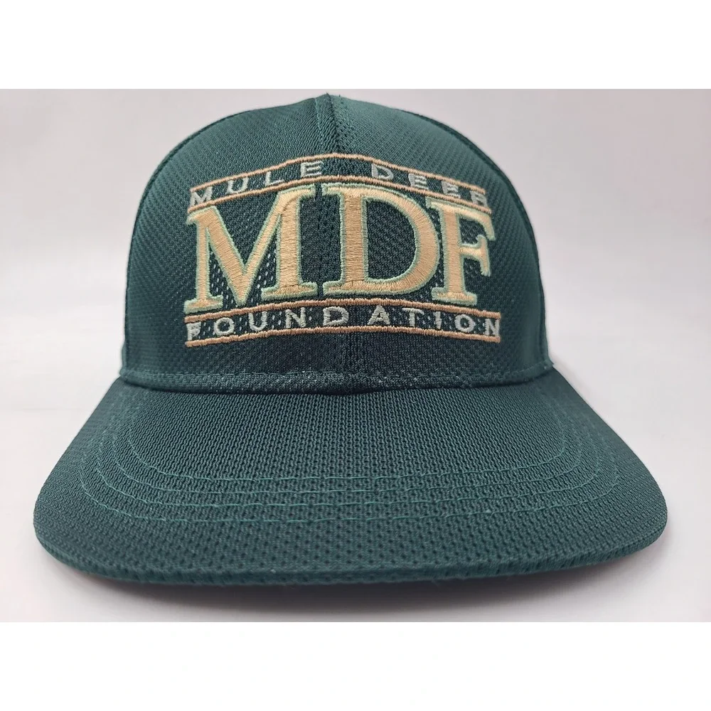 Vintage Mule Deer Foundation MDF Snapback Hat‎ Cap Hunt Outdoors Men Women Green